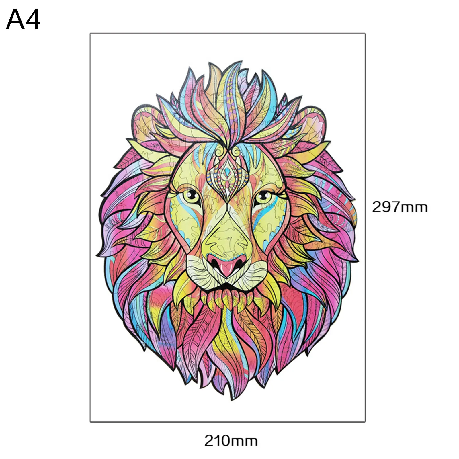 

Lion Shape Wooden Animal Puzzles for Adults DIY Puzzle Each Piece is Animal Shaped Puzzles Christmas Gifts for Kids Jigsaw
