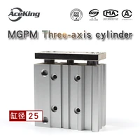 triaxial cylinder with guide rod pneumatic mgpm25 1020z30405075100125z cyclotron triaxial set top air compressor cylinder