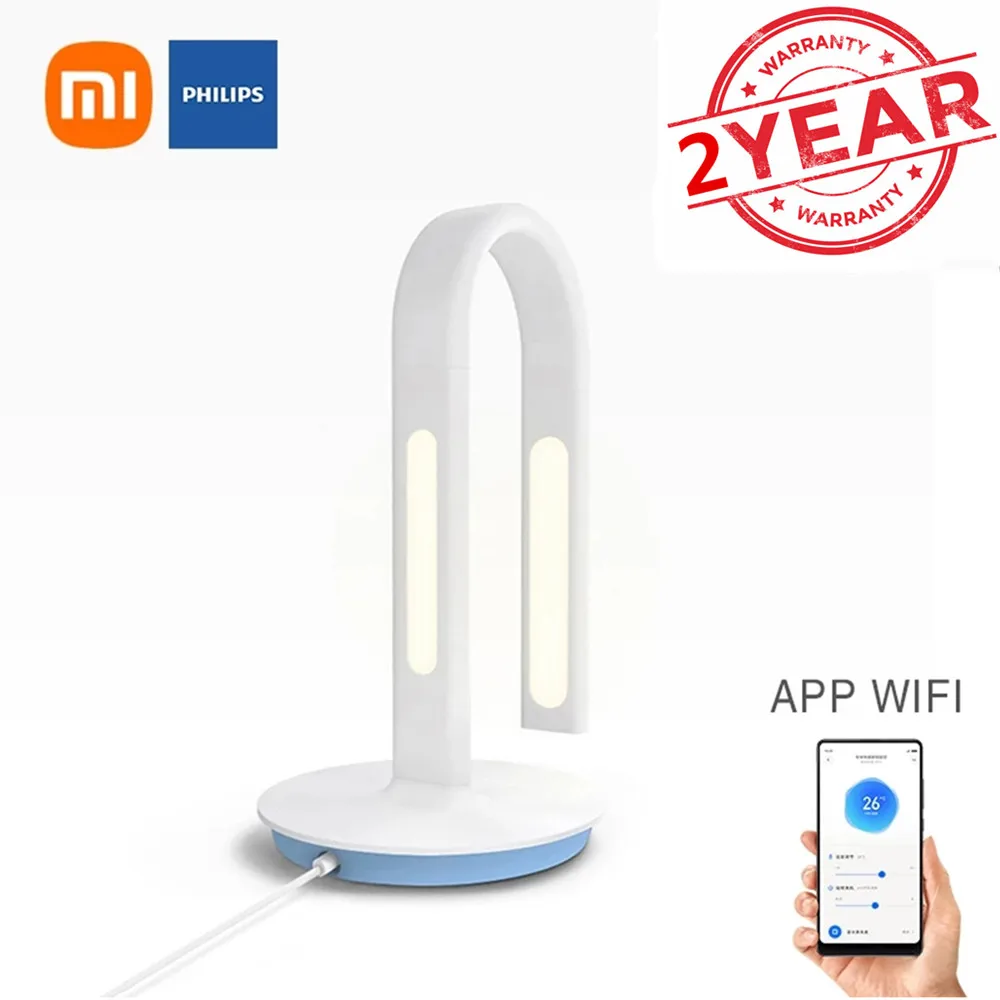 

New Xiaomi Mijia Philips Table Lamp 2S LED Smart Read Desk Lamp Bending Study Office Table Light Bedside Night Light Mihome APP