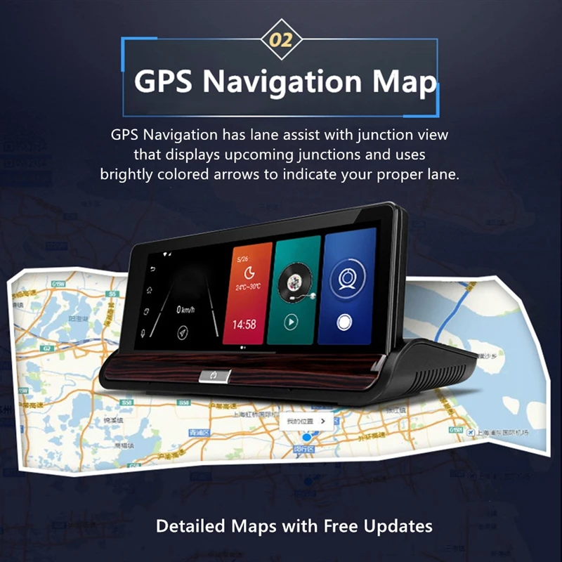 Odare 7 &quotips Android 5 0 Автомобильный видеорегистратор Камера gps навигация 3g Wifi видео