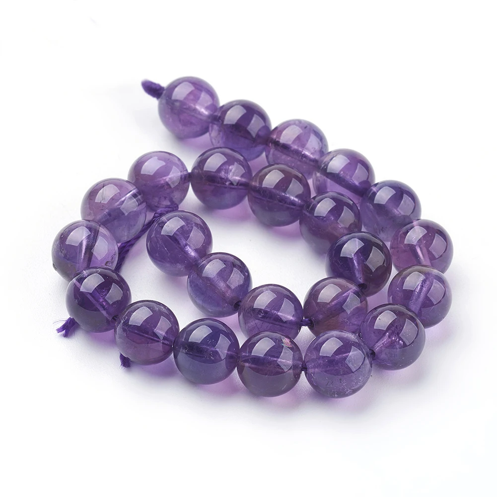

4/6/8/10/12mm Natural Amethyst Beads Strands Round Indigo For Necklaces Bracelets Jewelry Making DIY Accessories, Hole: 1mm