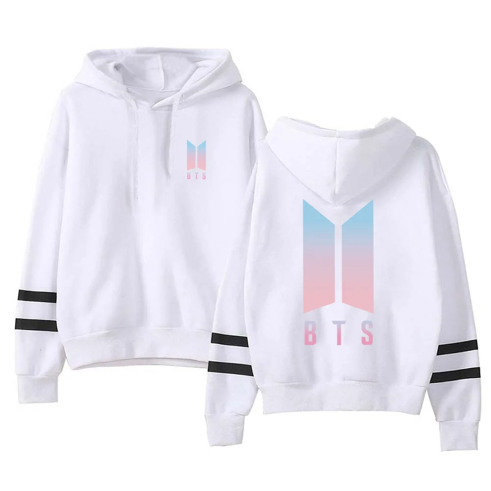 

Bangtan Boys Sweater Korean Casual Hoodie Tops Couples Plus Fleece Sweater Jacket