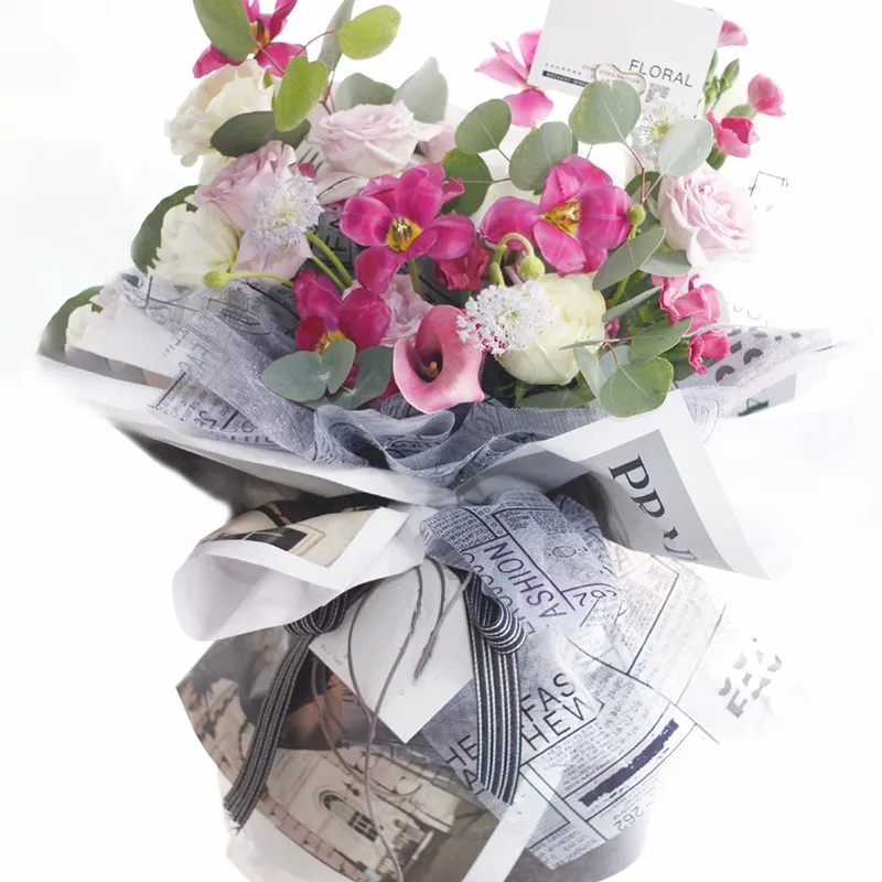 

Mesh Flower Paper Wrapping Paper Punk Yarn Origami Paper Flower Packaging Bouquet Material Gauze Floral Paper 50cm * 5Yards
