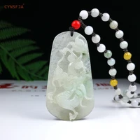 cynsfja real rare certified natural grade a burmese jadeite amulets dragon jade pendant high quality ice hand carved best gifts