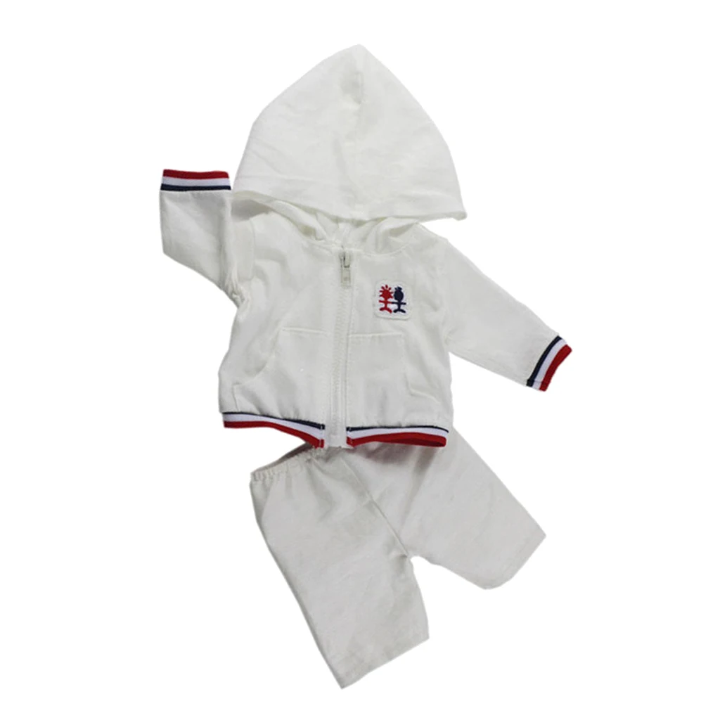 

White Long Sleeve Shorts Pants for 18'' American Doll Doll Accessory
