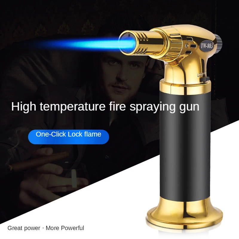 Windproof Straight Into The Spray Gun Personality Kitchen Baking Blue Flame Inflatable Metal Welding Torch | Дом и сад
