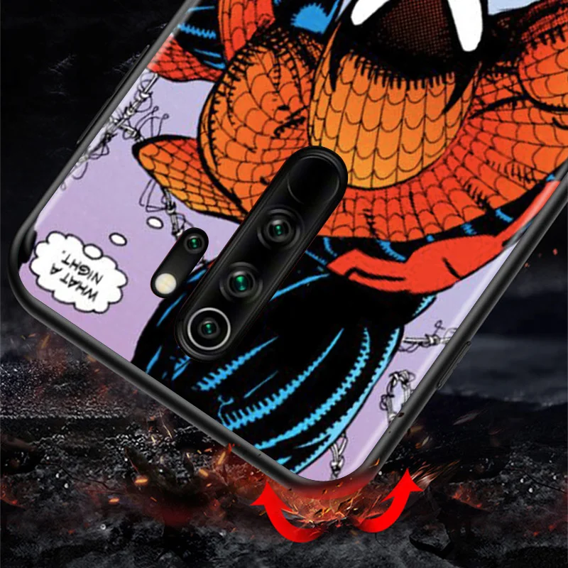 

Marvel Avengers Super Hero Spider Man For Xiaomi Redmi K40 K30T K30S K30i K30 K20 10X 9T 9i 9AT Ultra Pro 5G Black Phone Case