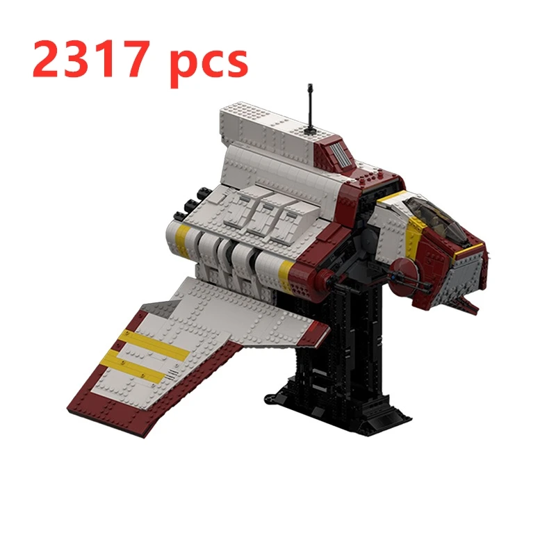 

Звездная серия, фильмы, войны, MOC-60420 UCS Республика Nu-class, атака, шаттл, строительные блоки, клон войн, игрушки для детей