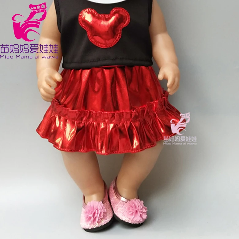Кукольная одежда для 43 см, Детская кукла, розовое платье, одежда для 18 дюймов, Кукольное платье для девочек, детские игрушки, одежда
