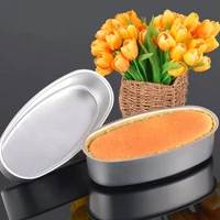 22 511 55cm cheese cake pan molds chiffon cake tray bread making mould aluminum alloy kitchen baking tools oval shape