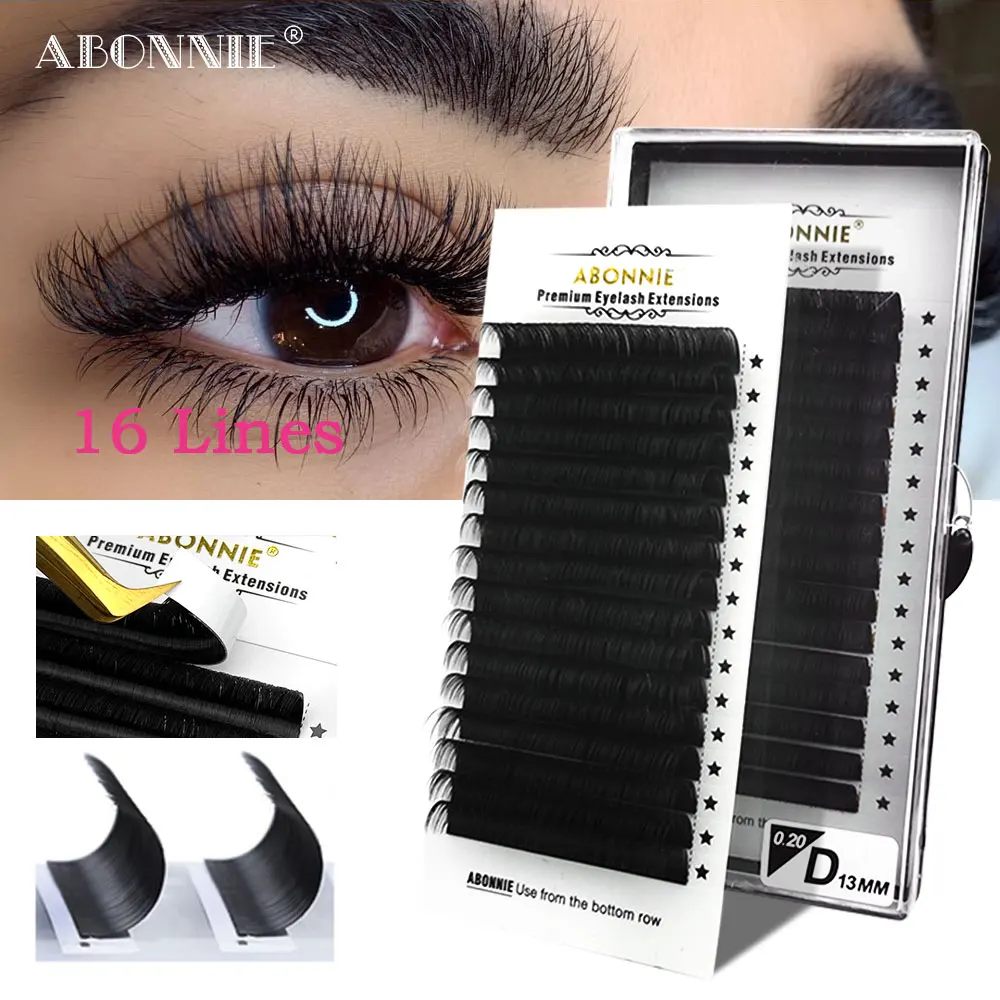 

Abonnie False Eyelash Extensions Individual Mink Lashes Professional Individual Volume Fan Lashes Supplies Eye Lashes Wholesale