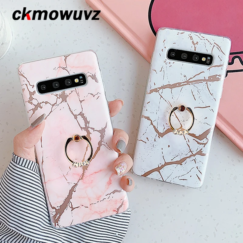 Чехол подставка с кольцом для Samsung Galaxy Note 10 Plus 20 Ultra 8 9 S8 S9 S10 S20 FE S21 + задняя крышка на