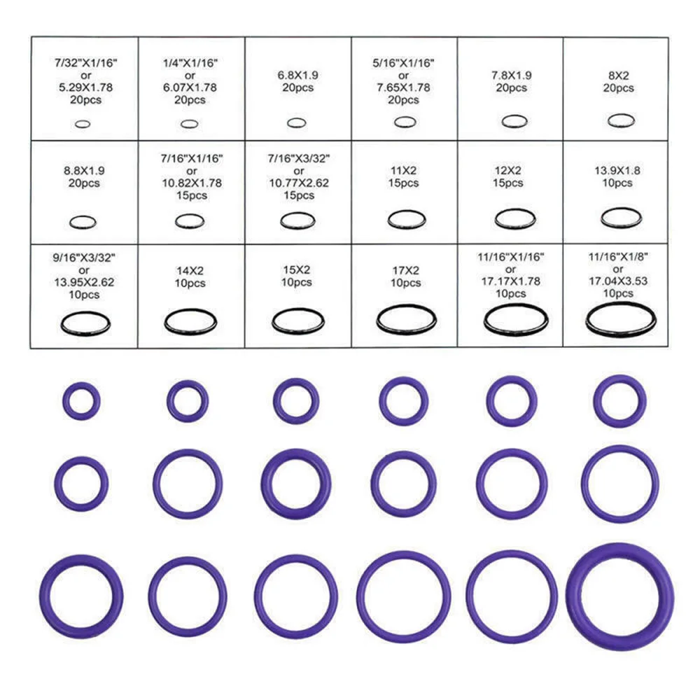 Кондиционер уплотнительное кольцо комплект для удаления фиолетовый 271 шт AC