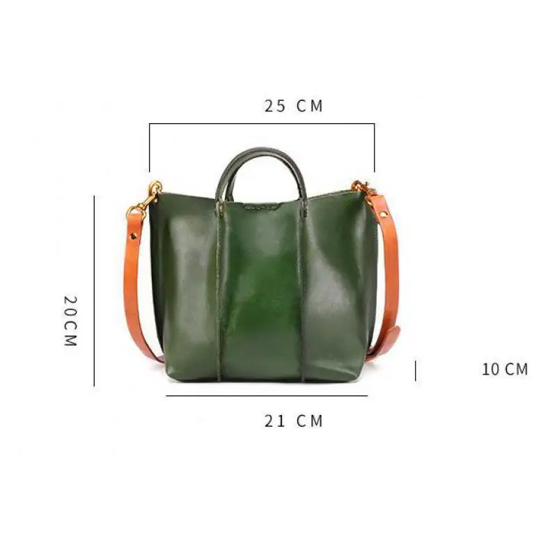 

YourSeason Ladies Casual Tote Solid Color Cowhide Handbag Large Capacity Shoulder Bags 2021 Genuine Leather