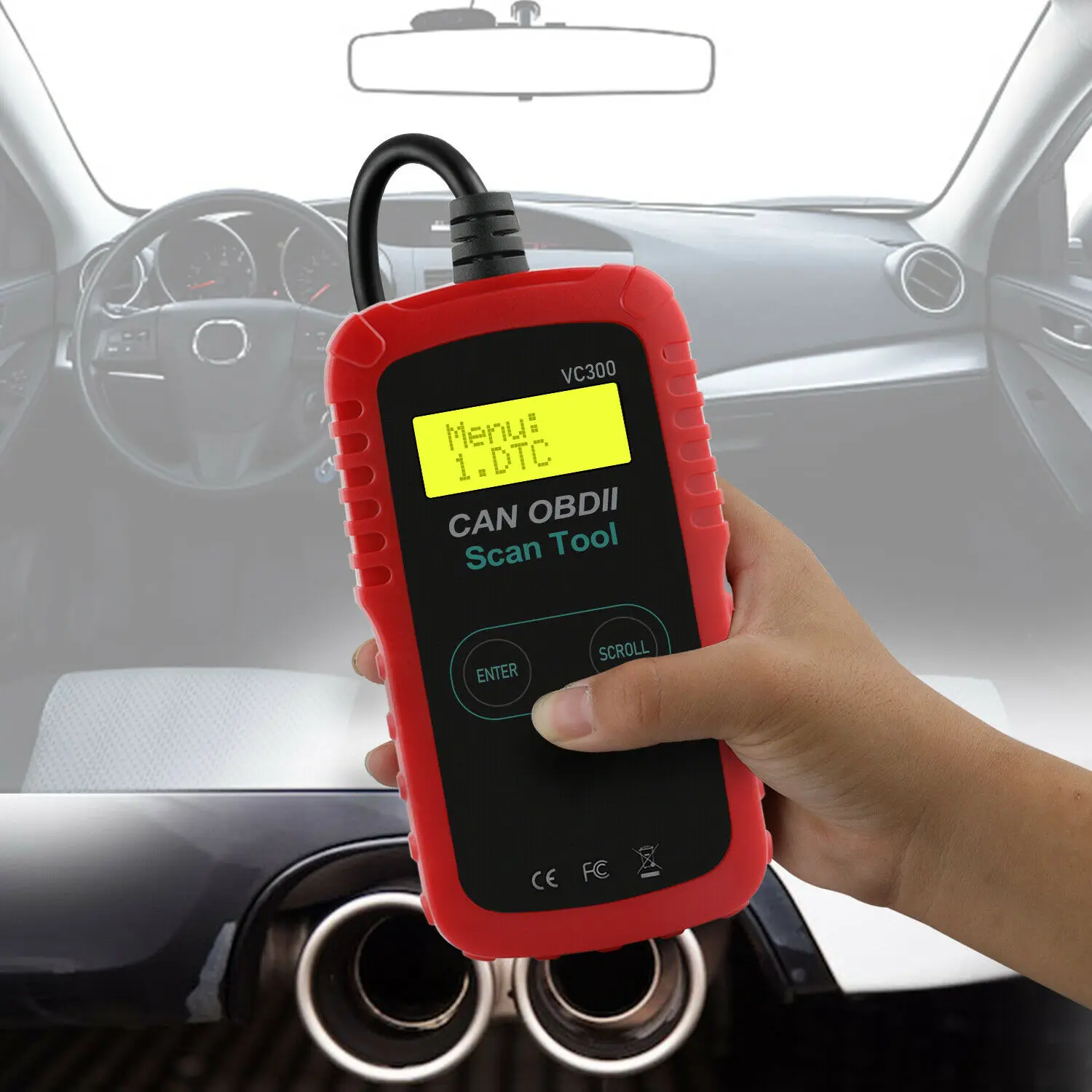 

OBD2 Scan Tool Clears Check Engine Lights Instantly Diagnose Over 3000 Car Codes Wired Car Diagnostic Scanner Professional Tool