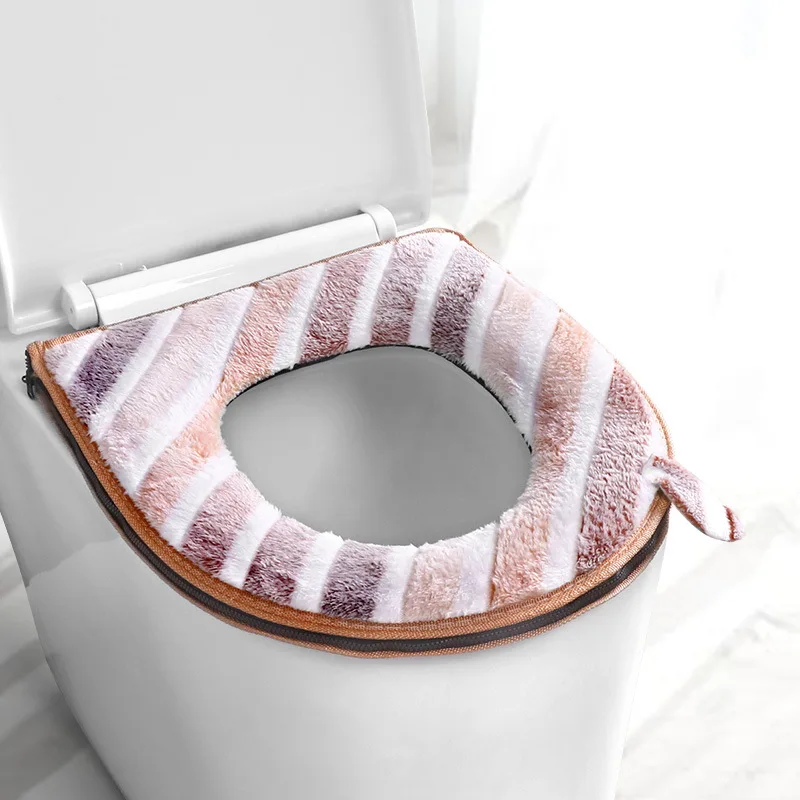 Универсальное теплое сиденье для туалета мягкий теплый чехол на молнии унитаза