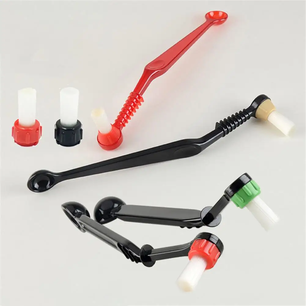 Double Head Anti-scalding Espresso Coffee Machine Curved Cleaning Brush Spoon