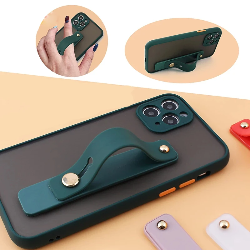 

Candy Color Phone Silicone Finger Ring Holder For All Mobile Phone Push Pull Grip Wristband Strap Mobile Phone Stand Bracket