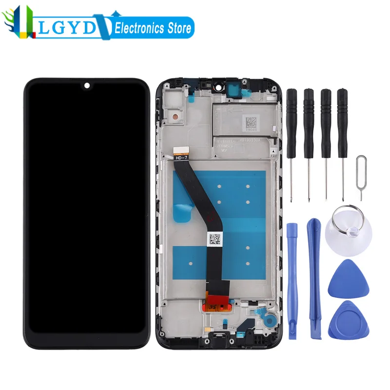 

LCD Screen and Digitizer Full Assembly with Frame for Huawei Y6 (2019) / Y6 Pro (2019) / Enjoy 9e Touchscreen Repairing
