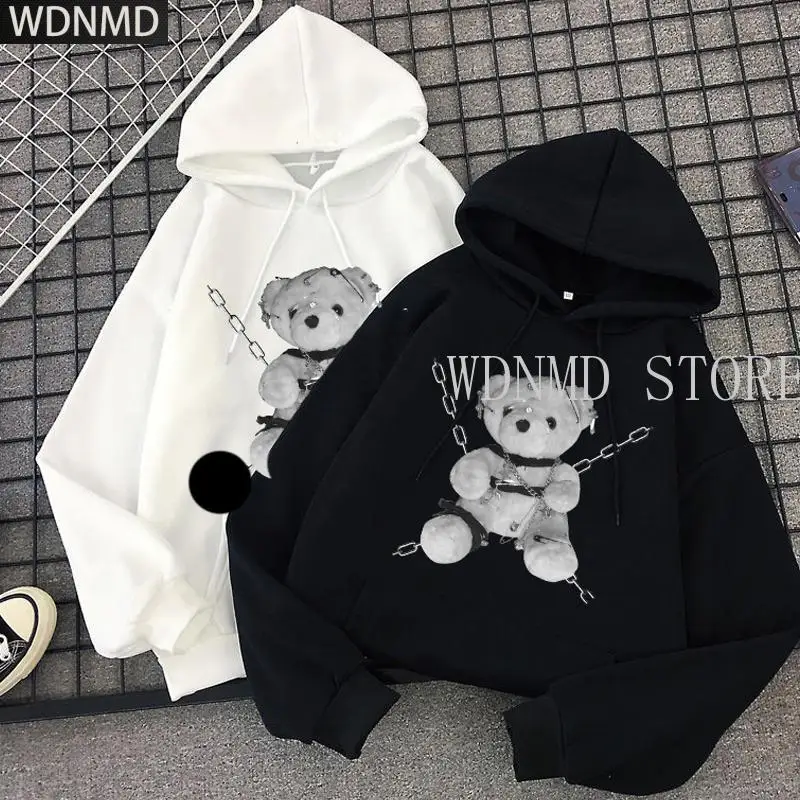 

Harajuku Dark Hoodies Women Japanese Gothic Sweatshirts Female Casual Fashion Vintage Oversized Punk Fun Hip Hop Long Sleeve Top