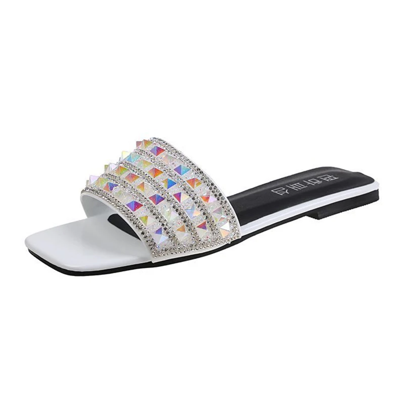 

Beach Slippers for Women Shoe Heel Home Woman Slippers Women Summer Shoes Ladies Crystal Designer Shoes Woman 2021 Trend Slides