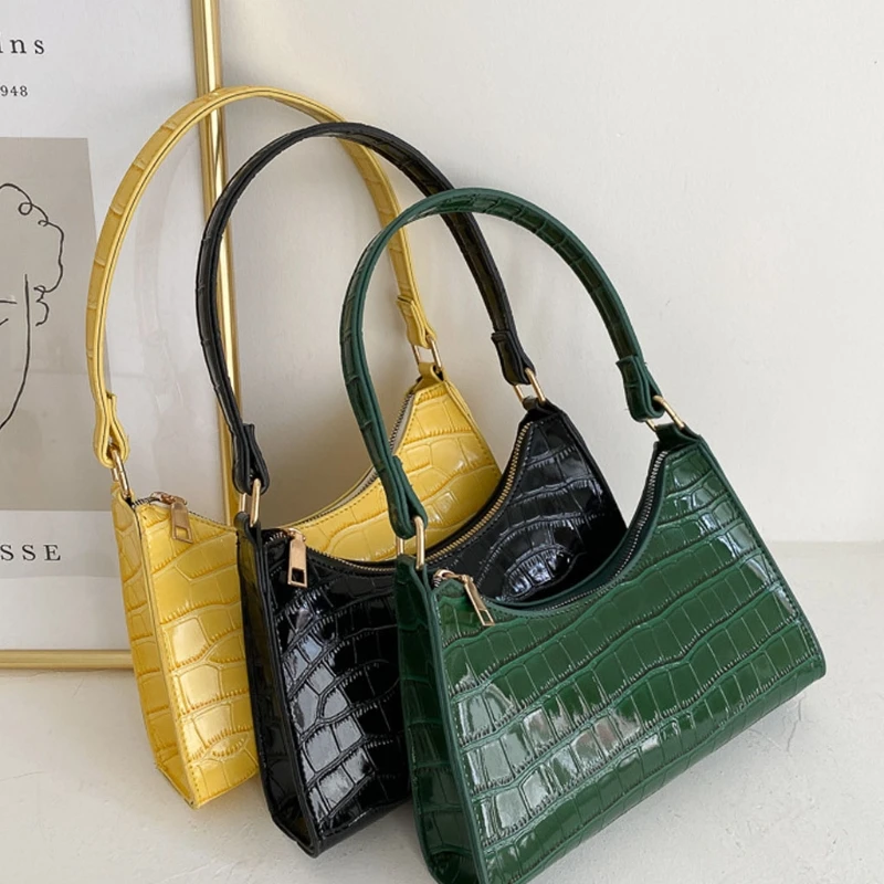 

Crocodile Retro PU Leather Classic Clutch Shoulder Purse Handbag for Women
