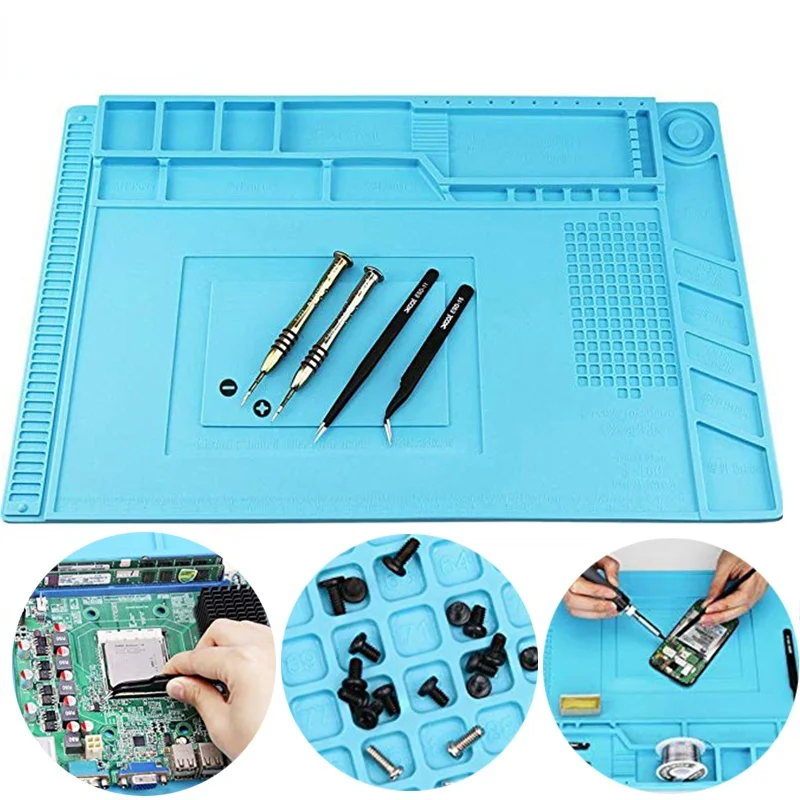 

Silicone Maintenance Pad Heat Insulation Mat High Temperature Resistance Work Pads Electronics Repair Soldering Station