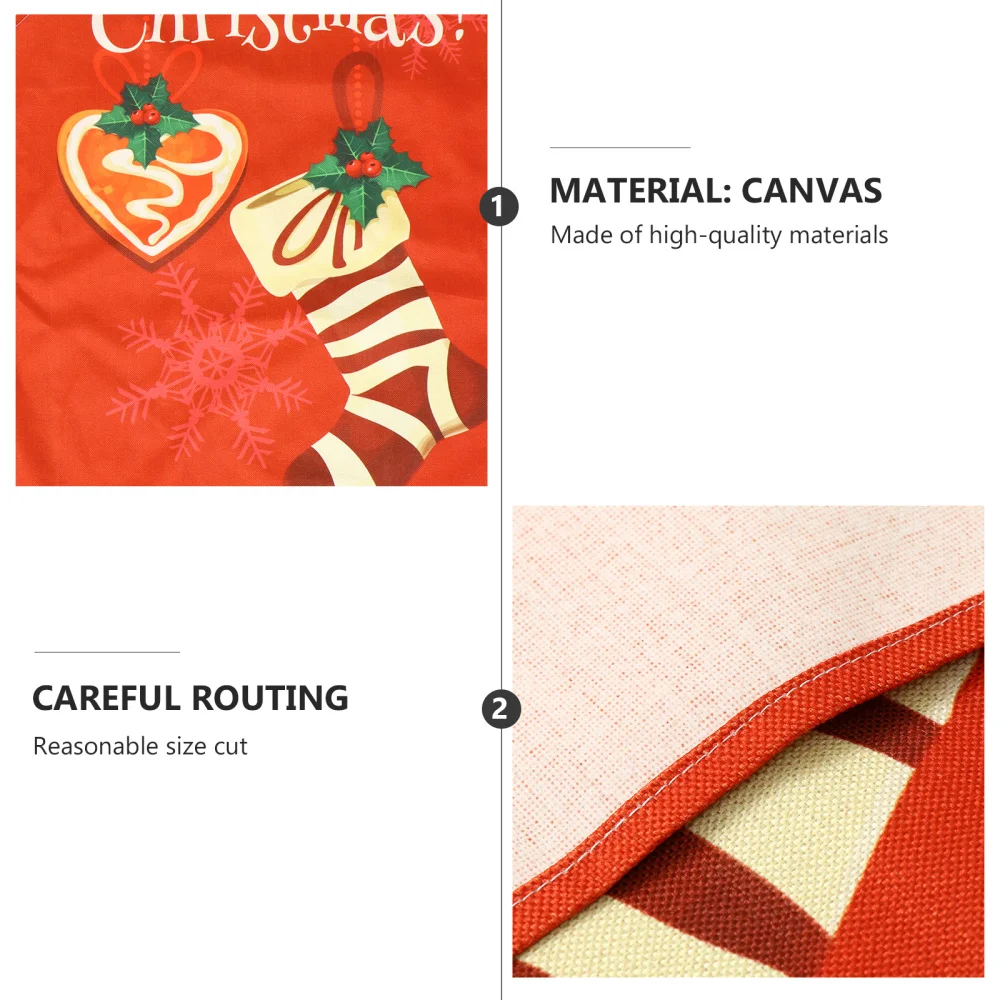 

1Pc Christmas Decoration Apron Cloth Color Printing Decoration Props Apron