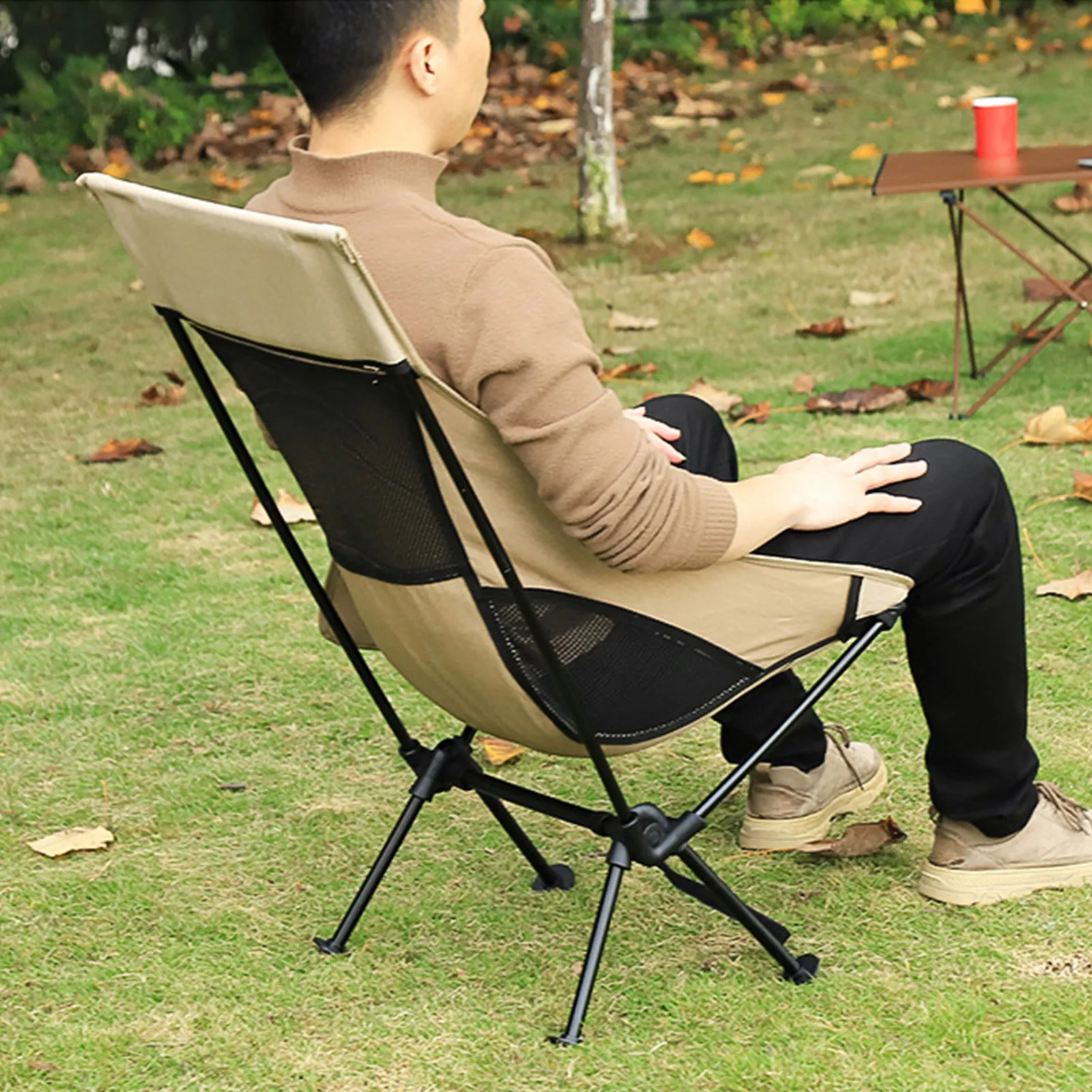 구매 초경량 야외 접이식 캠핑 의자 피크닉 하이킹 여행 레저 배낭 접이식 비치 문 의자 낚시 휴대용 의자