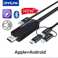 unnlink 3 in 1 lightning usb c android to hdmi converter cable 1080p for phone tablet to tv monitor projector