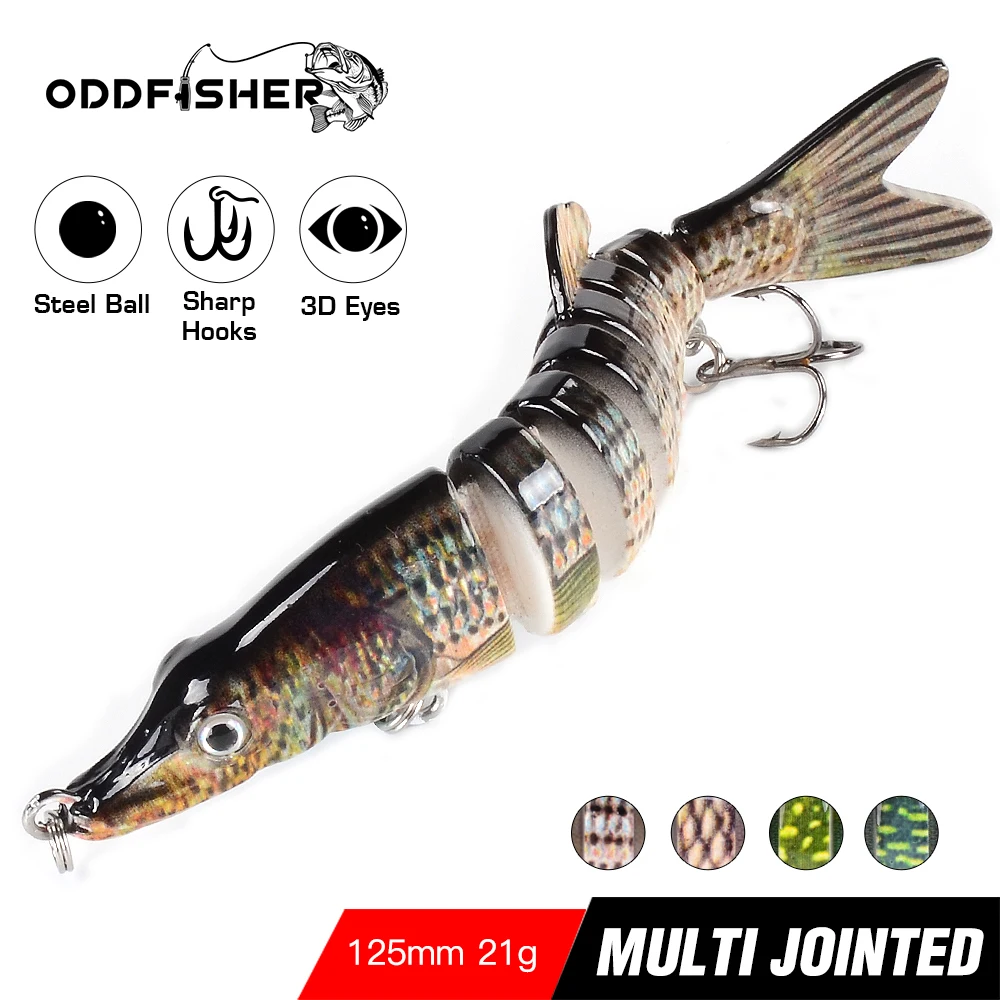 Многошарнирные рыболовные приманки-воблеры приманка для ловли щуки окуня