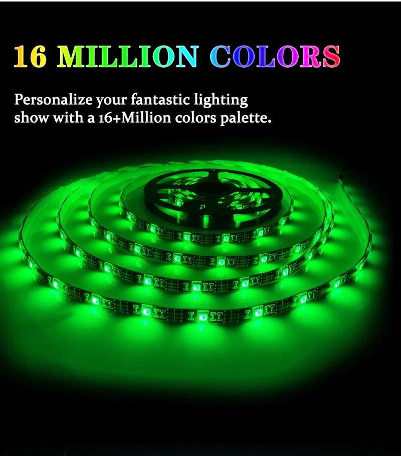 

RGB Led Strip Lights for Room Bedroom Decoration TV Led Backlight Flexible Led Tape DC 12V RGB 5050 Bluetooth-compatible Control