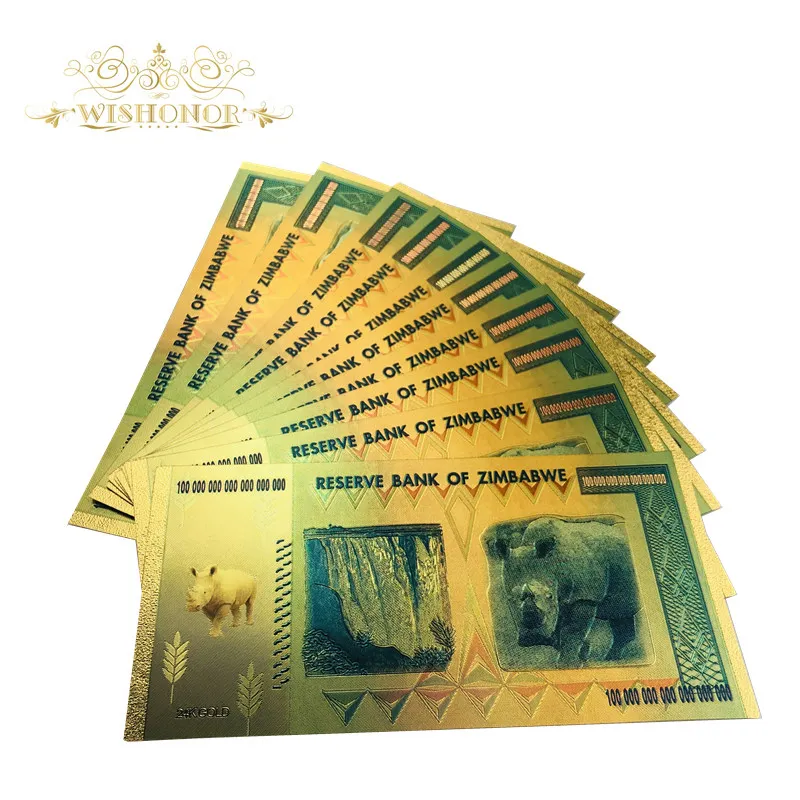 1000 шт. Зимбабве купюр пять октиллиона долларов банкнот в центре сообщений