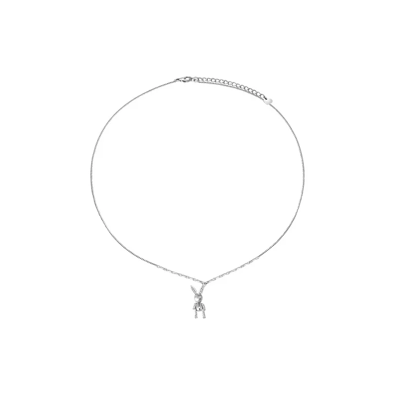 

Women's mechanical Rabbit Necklace light luxury clavicle chain net red new women's Pendant hip hop Necklace accessories