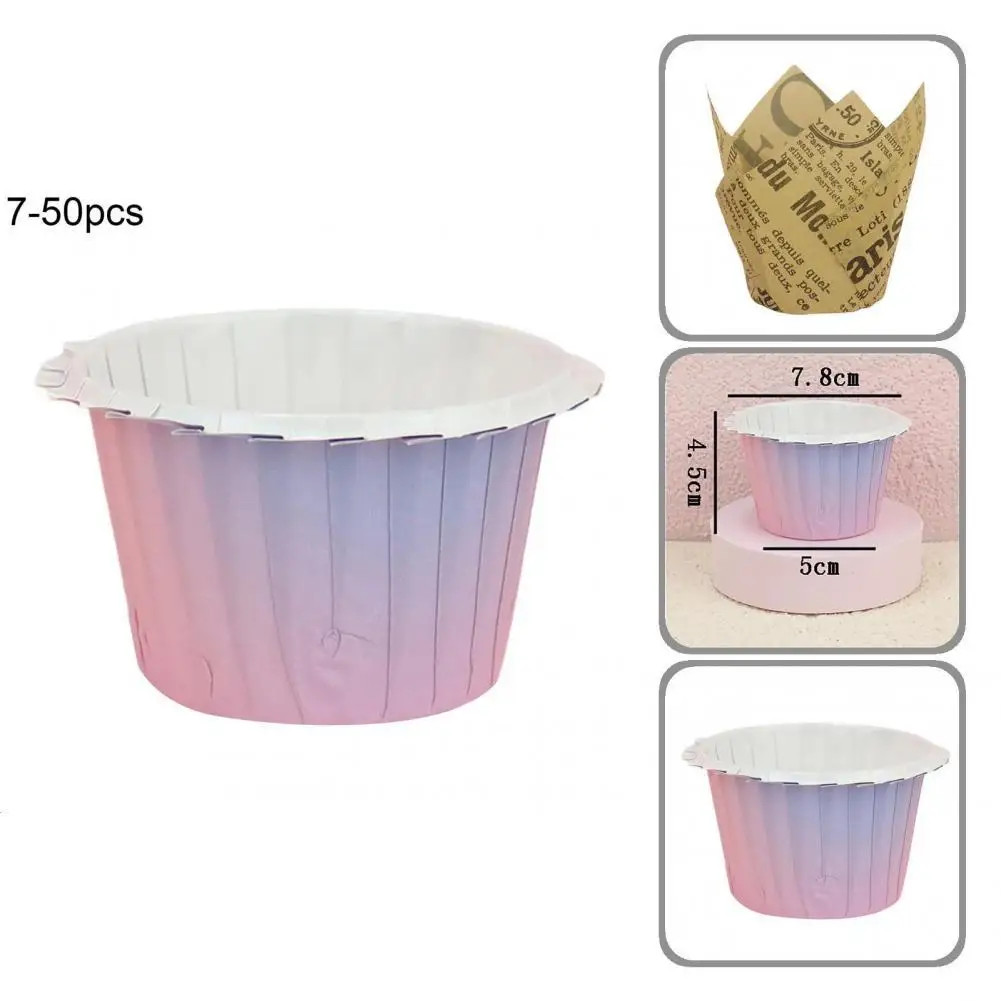 

High Quality Muffin Cup Food-grade 13 Styles Eco-friendly One-off Cupcake Cups Cake Cups Cupcake Cup 50Pcs