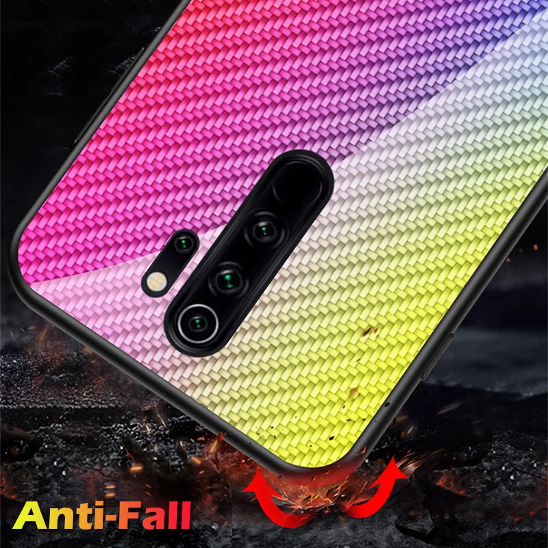 Стеклянный чехол для Xiaomi Redmi Note 9 Pro 9S 8A 8T Mi 10 9T CC9E K20 K30 чехлы из углеродного волокна