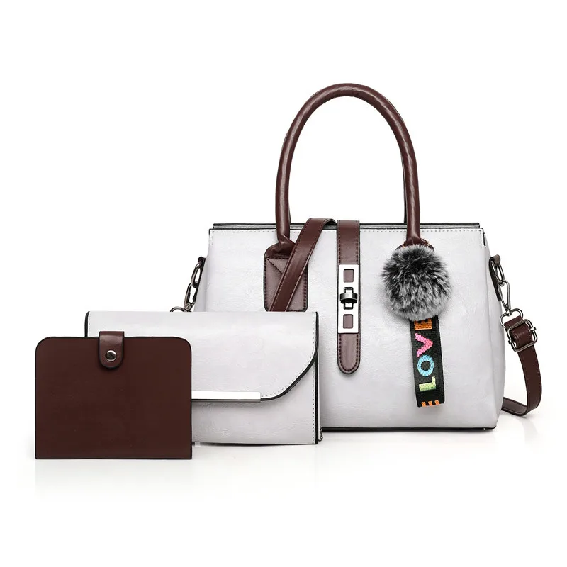 Новинка 2019 женская сумка комплект из 3 предметов композитная искусственной кожи