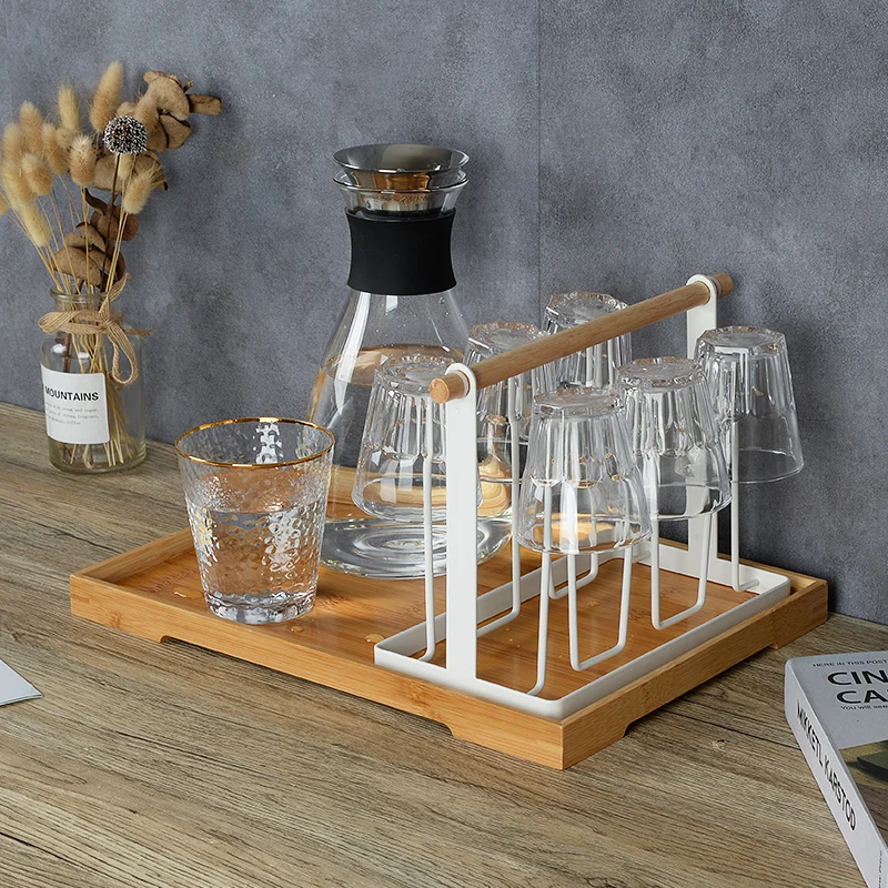

Cup Drying Rack Drinking Glass and Sports Bottle Drainer Stand and Mug Tree for Kitchen Countertop WWO66
