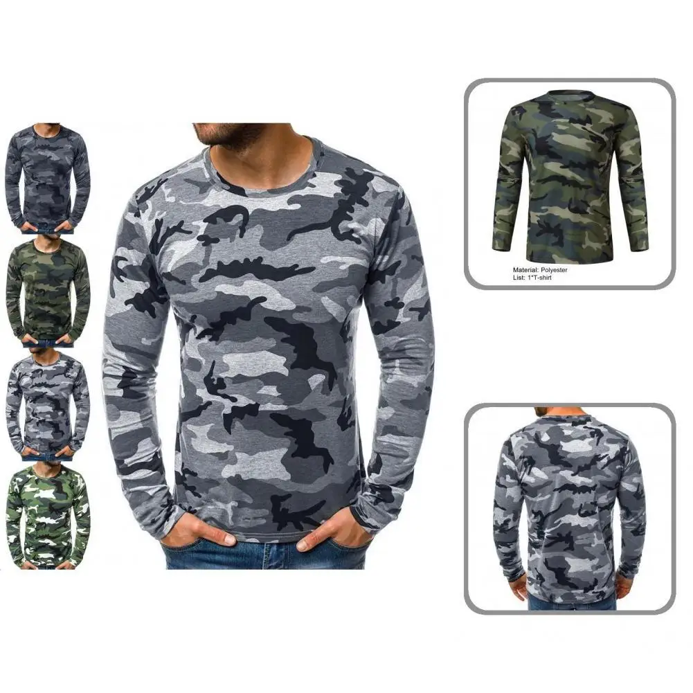 

Eye-catching Great Camouflage Skin-friendly Spring Top Quick Dry Top Fit for Going Out