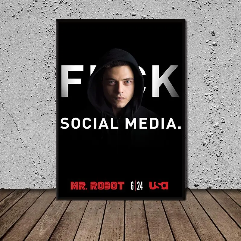 

HD Canvas Print Home Decor Art Painting Mr Robot Serie Poster