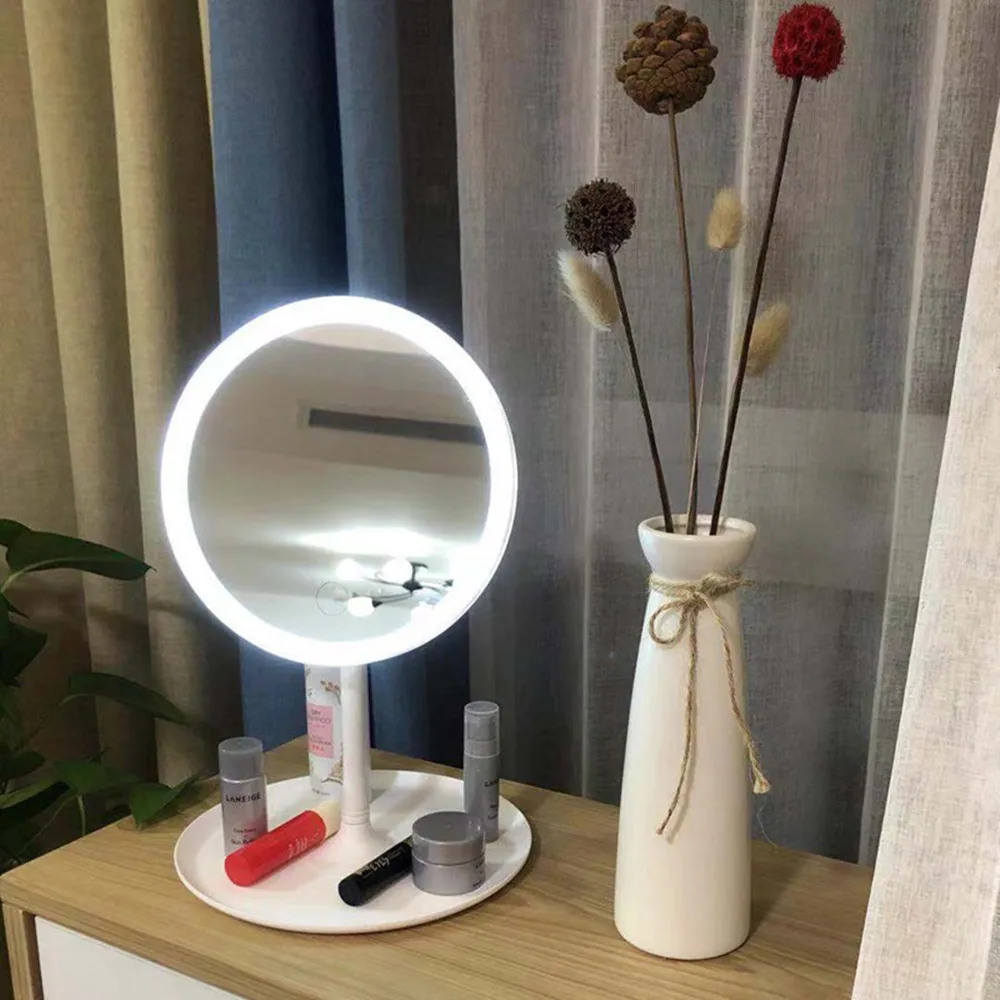 Зеркало для макияжа со светодиодной подсветкой 3 цвета|Зеркала макияжа| |