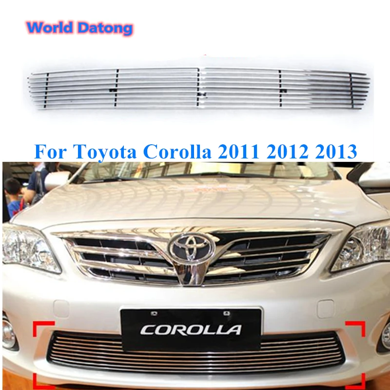 Для Toyota Corolla 2011 2012 2013 2014 2015 Гонки Грили Bonnet передняя решетка Подходят Алюминий