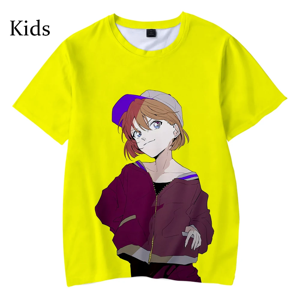 Летняя Детская футболка с объемным изображением детектива желтая коротким