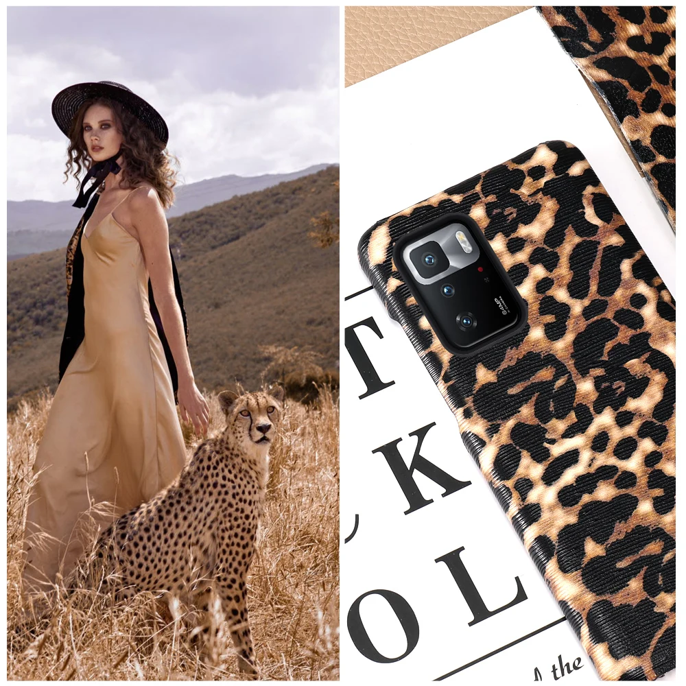 genuine leather leopard women case for xiaomi redmi note 10 pro 10s note 9 pro 8 9t cover for mi 11t 11 ultra 10t poco x3 pro f3 free global shipping