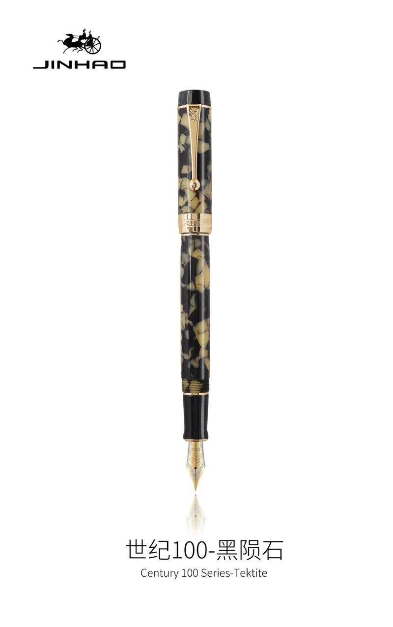 Jinhao 100 Centennial каучуковая авторучка EF/F 18KGP M/изогнутое перо 0 5/1 мм с конвертером