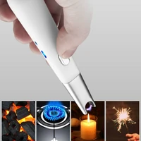 candle lighter usb rechargeable arc lighters windproof electric lighter for kitchen outdoor barbecue camping fire starter