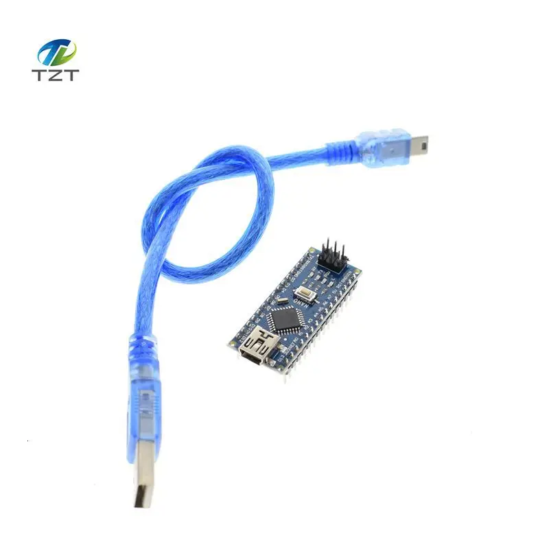 328P-AU welding wire Nano Mini USB с Загрузчиком совместимый для Arduino Nano 3,0 контроллер CH340 USB драйвер 16 МГц Nano v3.0 ATMEGA328P - Цвет: 328P-AU welding wire