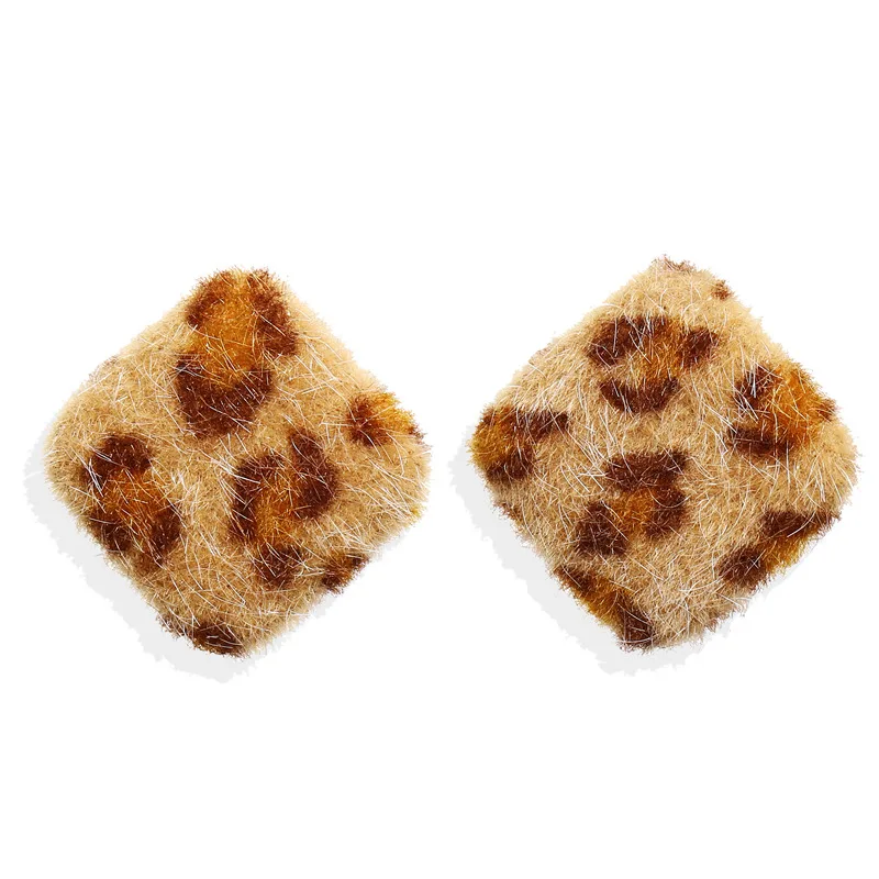 Серьги IF ME бархатные леопардовые женские Винтажные висячие украшения