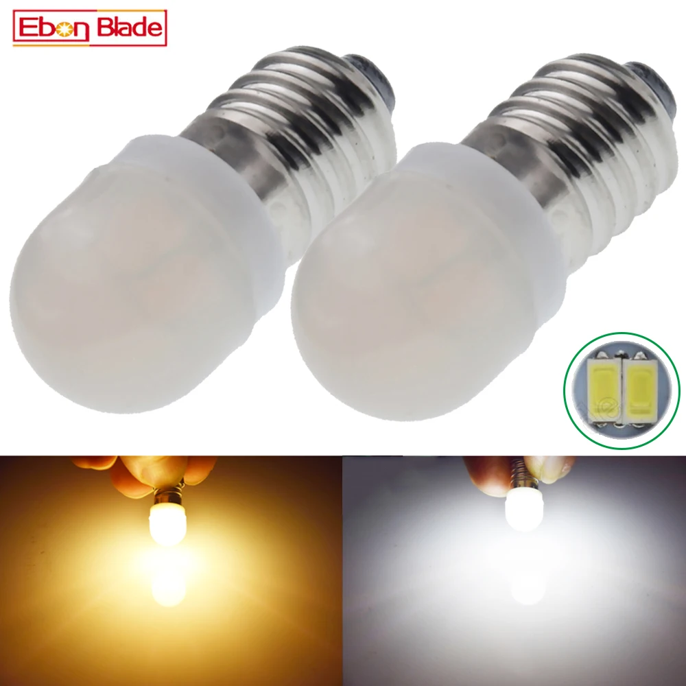 2/4 Pcs E10 Miniature LED Bulb 3V 6V 3/6 Volt Warm White Screw Upgrade Lamp Replace Flashlight Torch Headlight Bike Work Light