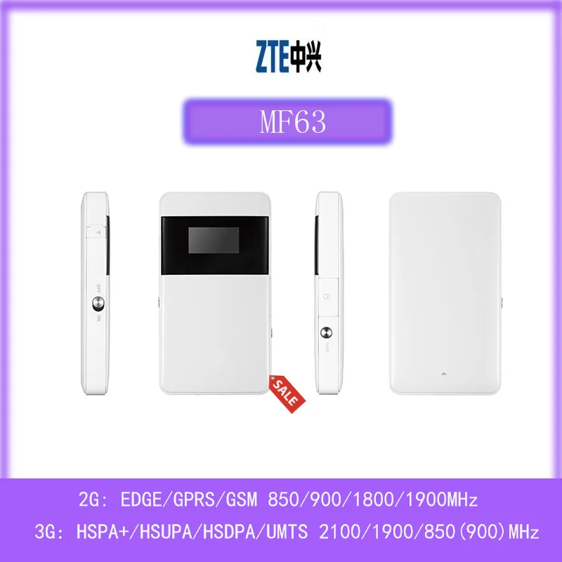 

Unlocked Used ZTE MF63 HSPA+ 21.6Mbps 3G Wireless Router 3G UMTS Mobile Pocket WIFI Broadband SIM Card Mifi Router PK MF65 MF64